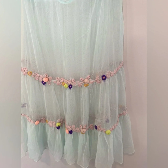 KIMCHI BLUE Boho Hippy Y2k see through  Dress Swimsuit Cover-Up  Size Small 1533 - Picture 7 of 11